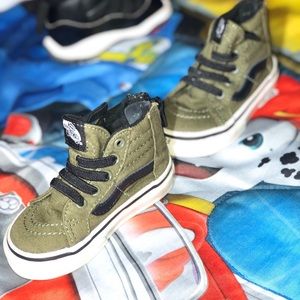 4c Olive Vans Sk8-hi Toddler